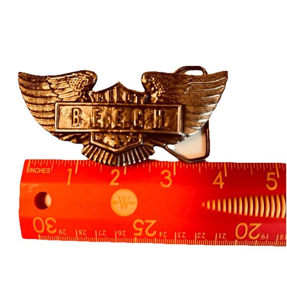 Vintage  American Belt Buckle Company  Made in USA!! 1976 brass Serial Number 72 - Picture 7 of 7